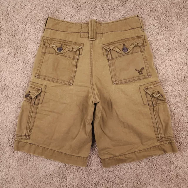 American Eagle Classic Length Cargo Shorts 28 (31x11)Tan Baggy Y2K Grunge Hiking 3