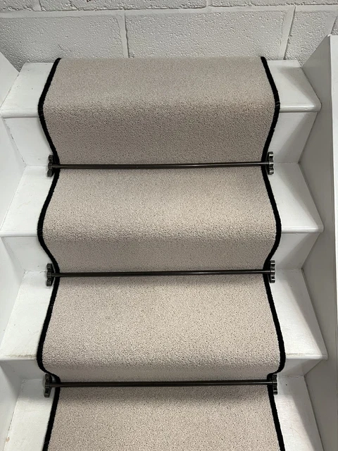LANA ÁTICO 80/20 ALFOMBRA ESCALERA CORREDOR, 60cm ANCHO, 15 ESCALONES