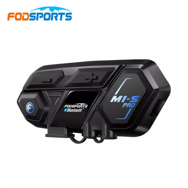 M1-S Pro Motorcycle Intercom 8 Riders Motorbike Helmet Bluetooth Headset 2000M