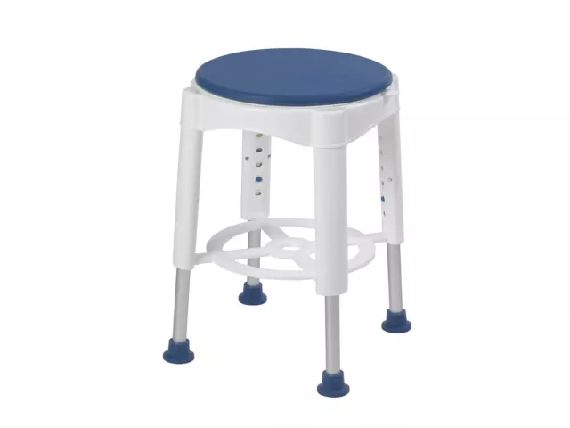 Drive Adjustable Bath Stool Shower Chair with Rotating Padded Seat Mobility Aid