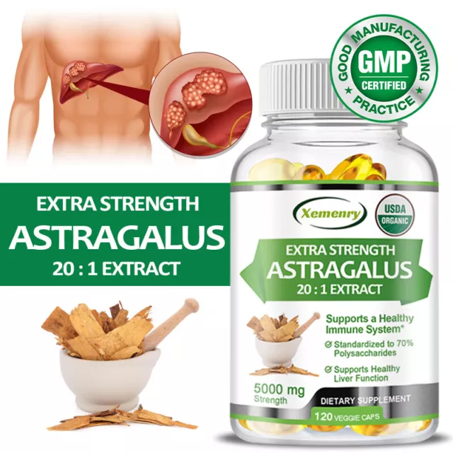 Extra Strength Astragalus Root 20:1 Extract 5000mg - Enhance Energy & Endurance