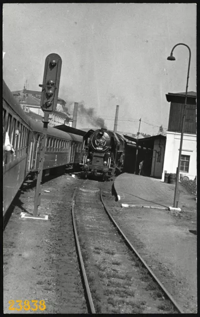 steam locomotive, out from train,  Vintage Photograph, 1950'