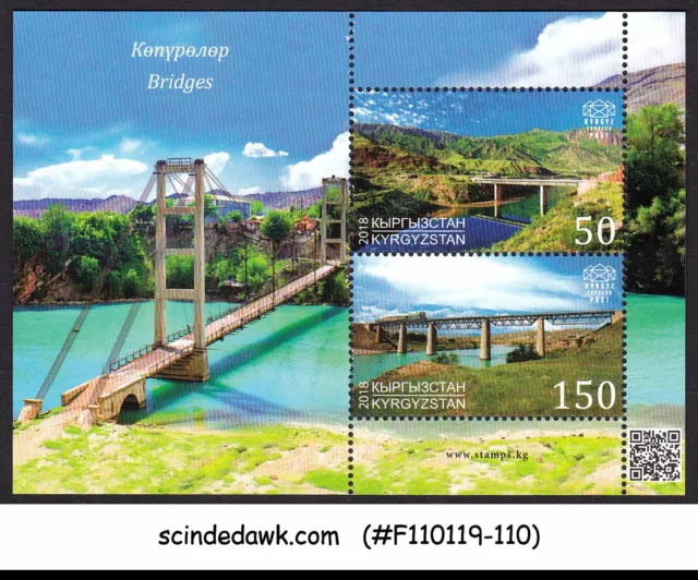 Kyrgyzstan - 2018 Famous Bridges - Min. Sheet Mint Nh