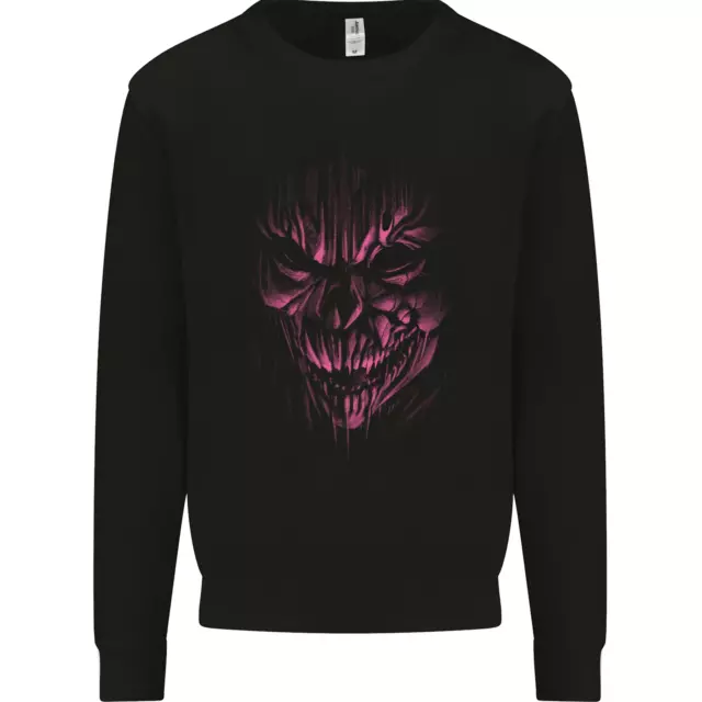 Demon Skull Devil Satan Grim Reaper Gothic Mens Sweatshirt Jumper