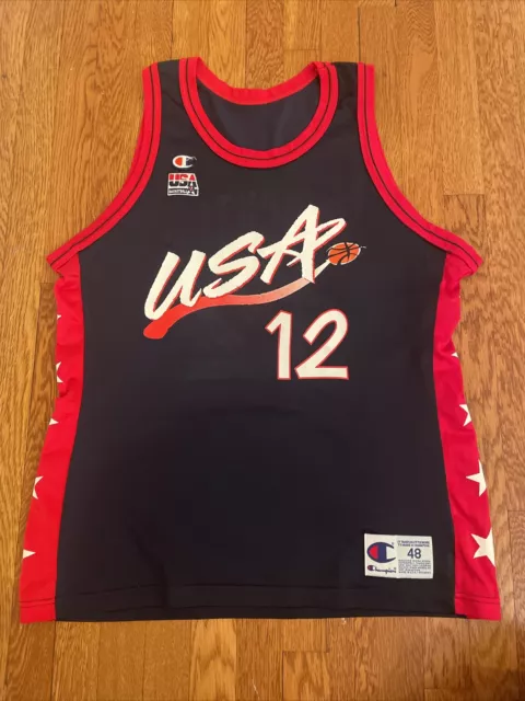 Vintage #7 USA Dream Team pro cut basketball jersey made by Champion size 42
