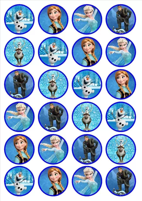 24 Eiskönigin Frozen Elsa Olaf Anna Muffinaufleger Muffindekoration Party