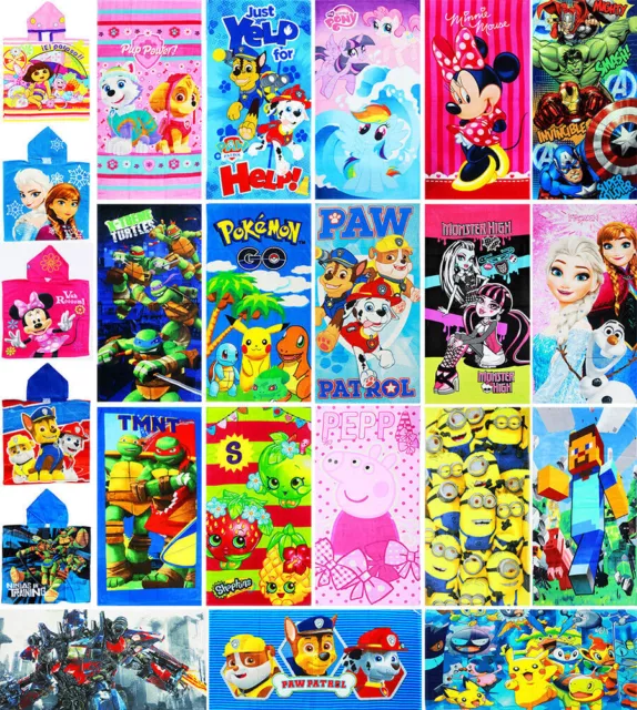 New Kids Towel Beach Cotton Bath Pool Swim Paw Patrol Toys Frozen Girl Boys Gift