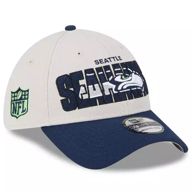 SEATTLE SEAHAWKS NFL New Era 3930 39THIRTY 2023 Draft Hat Flex Fit M/L NWT