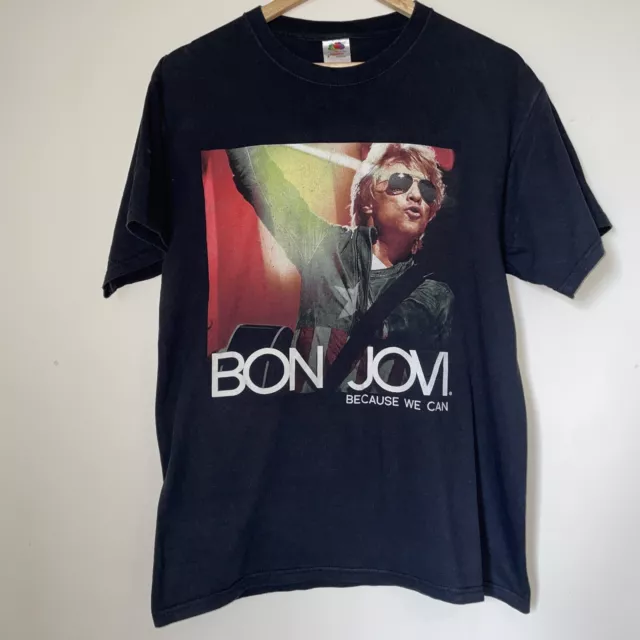 BON JOVI "Because We Can" 2013 Australia Tour T-Shirt | Cotton | Size Large L