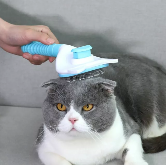Self Cleaning Dog Cat Slicker Brush Grooming Brush Comb Shedding Tool Hair Fur