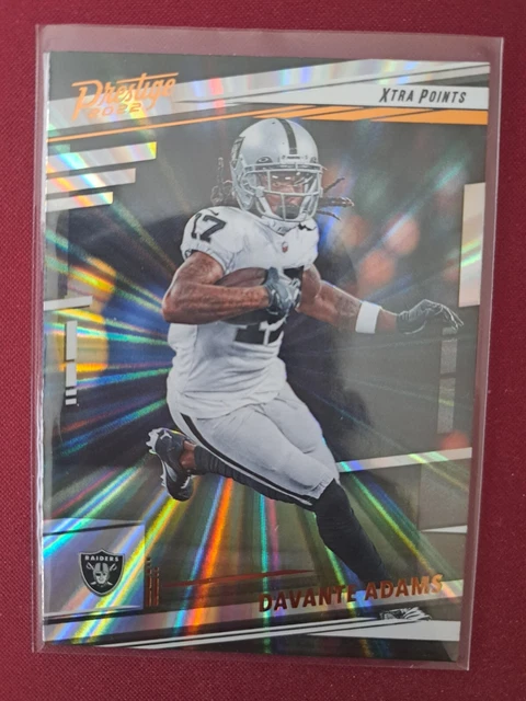 Adams XTRA POINTS SUNBURST 2022 Prestige Panini Front #107 Las Vegas Raiders