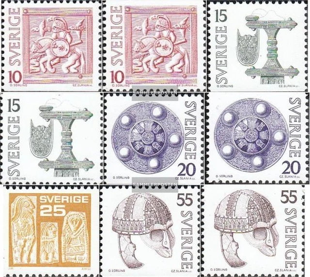 Suède 1995 – Timbres Âge Du Bronze – Série Complète 1906-1909 – Neuf Avec Gomme Originale ** MNH – Qualité Prophila