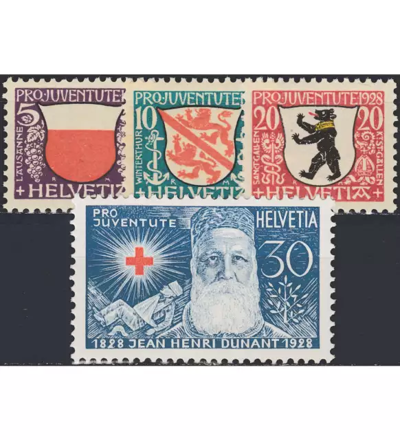 Schweiz Nr. 229-232 postfrisch ** MNH / gestempelt Pro Juventute 1928