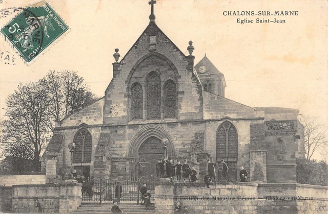 Cpa 51 Chalon Sur Marne Eglise Saint Jean