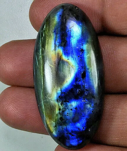 90cts. 100% Natural Multi Flash Labradorita Oval Cabujón Piedra Preciosa...