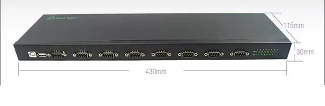 Convertisseur USB 2.0 à 8 Ports RS232 DB9 9 broches, adaptateur, Hub FTDI 2