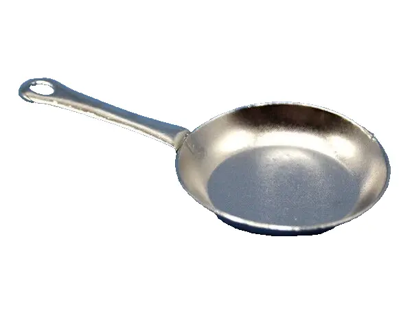 Metal Frying Pan Silver Kitchen Accessory Dolls House Miniature 1:12 Scale (GB)