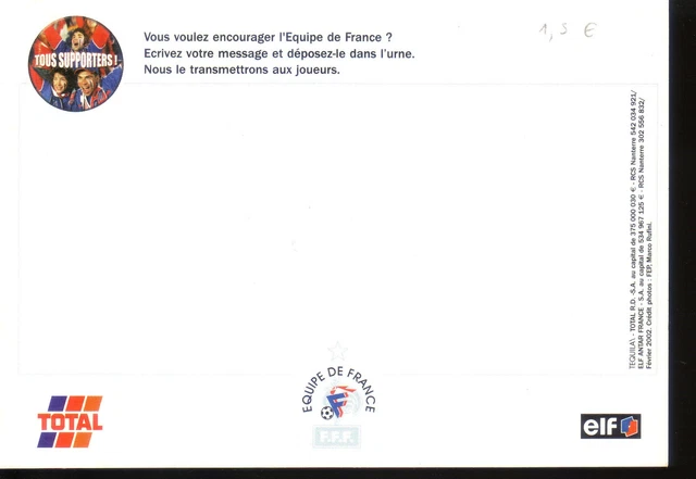 Carte Postale * Equipe de France - Coupe du Monde Japan 2002 * Tous
