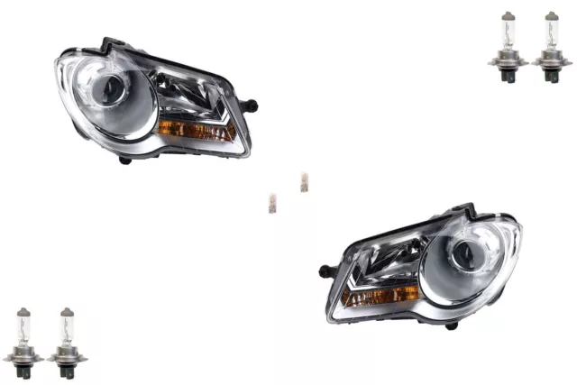 Set Faros Halógeno HSW Apto para VW Touran 1T Desde 06-10 Bombilla I D