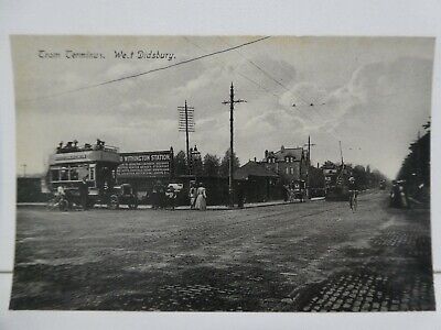 Antique Postcard Tram Terminus West Didsbury W.hincliffe Photograph Series