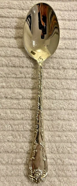 ANTIQUE ORIGINAL WM. ROGERS & SON CHINA DINNER SPOON 7" SILVERPLATE ~ Excellent