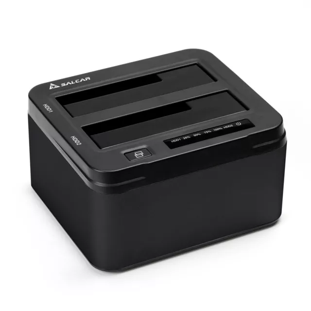 SALCAR Dual Festplatten Dockingstation USB 3.0 für 2.5 3.5 Zoll SATA SSD HDD