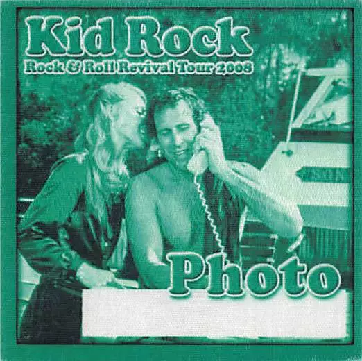 Kid Rock Backstage Pass 2008 Green Photo Pass Variant