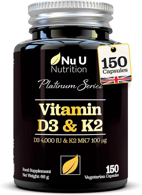 VITAMIN D3 4000 Iu & Vitamin K2 MK7 100ug 1 Year Supply 365 Easy Swallow UK £13.41 - UK - View #12