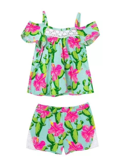 Rare Editions Baby Girl's Tropical Floral Tunic & Short Set-Size-18M or 24M