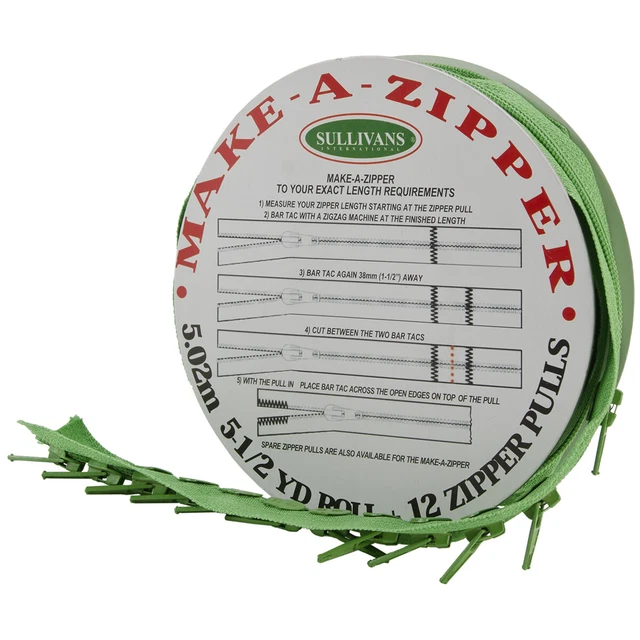 Kit de cremallera Sullivans Make-A 5,5 yardas verde medio 960-95