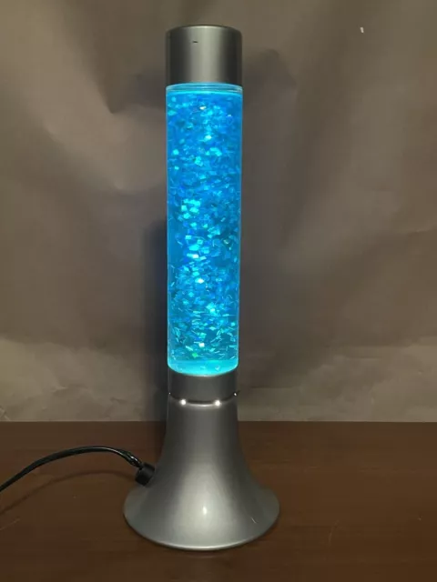 Rare Enhance Holding Corp Blue Sparkle Lamp Y2K VTG (Bottle Has Some Yellowing)