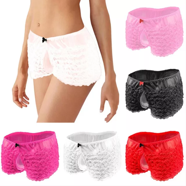 Herren Sissy Spitzenschlüpfer Unterwäsche durchsichtig Boxershorts Slips für