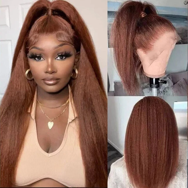Straight Lace Frontal Wig Human Hair Wigs For Women Ombre T1b/30 Natural Colored