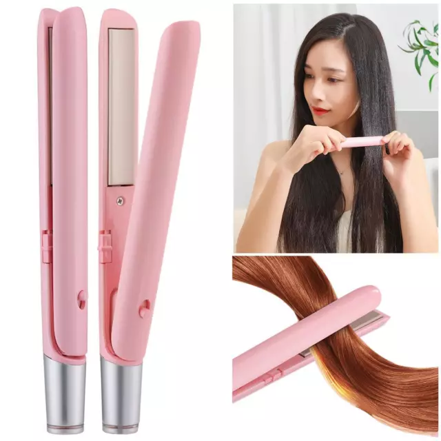 Mini USB Portable Cord  Hair Straightener Curler Professional Split Styling