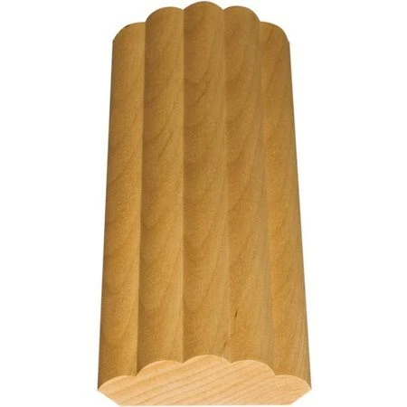 OSBORNE WOOD PRODUCTS 6985.60C 60 x 2 1/2 x 3/4 Reeded Cabinet Corner Molding
