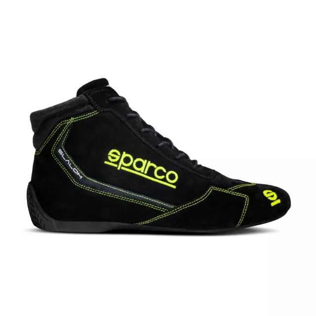 Neu Sparco Fahrerschuh SLALOM MY22 Schwarz/Gelb (FIA) (47)