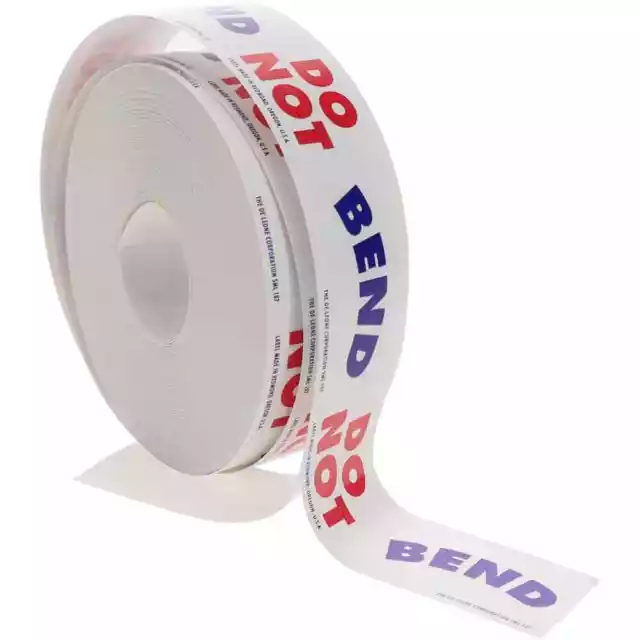 Roll of 500 Labels: 3" High x 1" Wide, "Do Not Bend" Shipping Labels 3