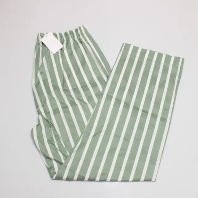 Derek Rose NWT Pajama / Casual Pants Size L US In Green Striped 100% Cotton 2