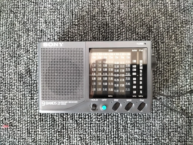 Sony ICF-SW15 Radio Portatile 9 Bande FM / MW / SW - Colore Grigio, Usata Ma Funzionante