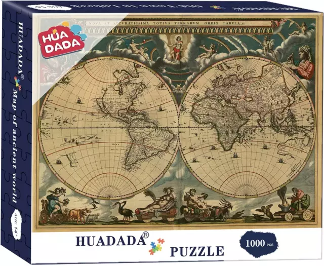 Huadada - Map of Ancient World - 1000 Pieces Jigsaw Puzzle - For All The Family