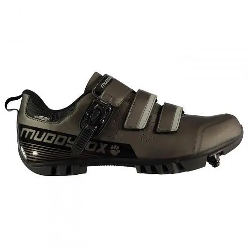 Muddyfox MTB 200 Mens Cycling Shoes, Black / Grey, UK 9.5 EU 44