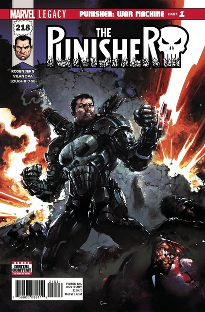 Punisher #218 War Machine Part One First Print Marvel 2017 120722