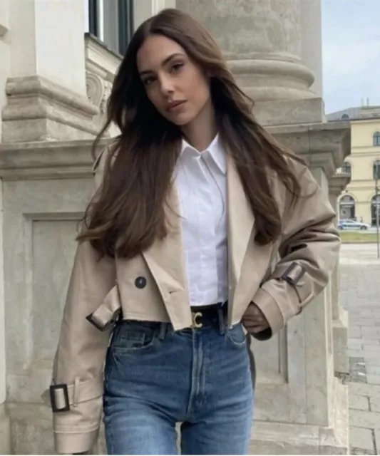 Trench camel zara hotsell
