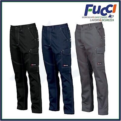 Pantaloni da Lavoro Multistagione Payper Worker Multitasche Uomo 100% Cotone