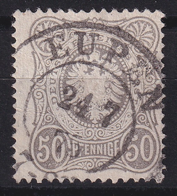 64954) EUPEN Rheinland 1875 nachverwendeter Preußen-Stempel