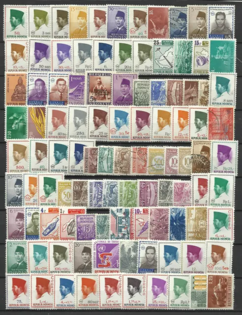 INDONESIA STAMP COLLECTION & PACKET of 100 DIFFERENT Mostly Mint NICE SELECTION