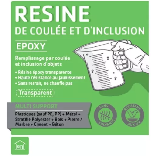 FR EPODEX® Résine époxy bicomposante Transparente Résine de
