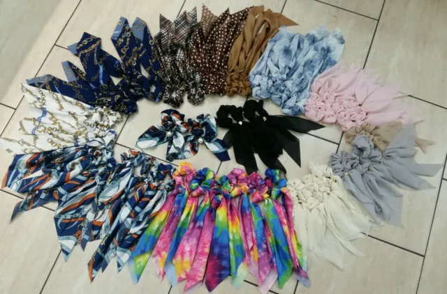 Wholesale Joblot x38 long tail Scrunchies Hair Accessories girls accessories