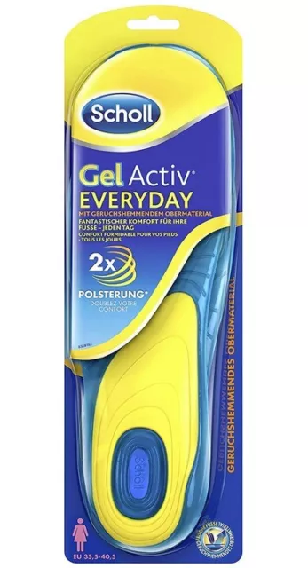 Scholl GelActiv Einlegesohlen 35,5 - 40,5 Everyday für Freizeitschuhe – 1 Paar