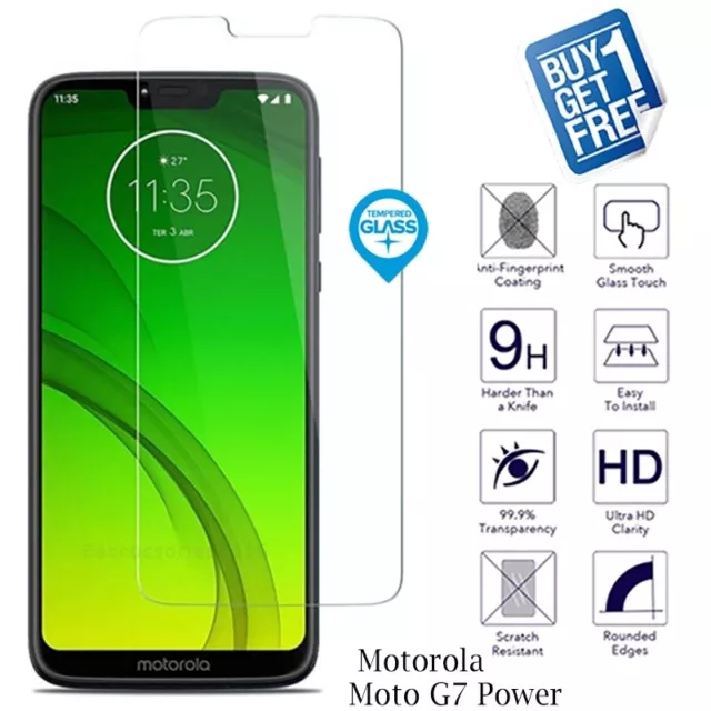 2x For Motorola Moto G7 Power Genuine Tempered Glass Screen Protector Film Cover